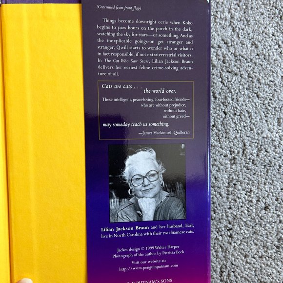 The Cat Who Saw Stars Hard Cover Book by Lilian Jackson Braun - Picture 4 of 4